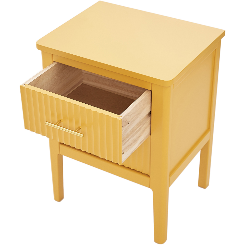 Palau 2 Drawer Mustard Bedside Table Image 5