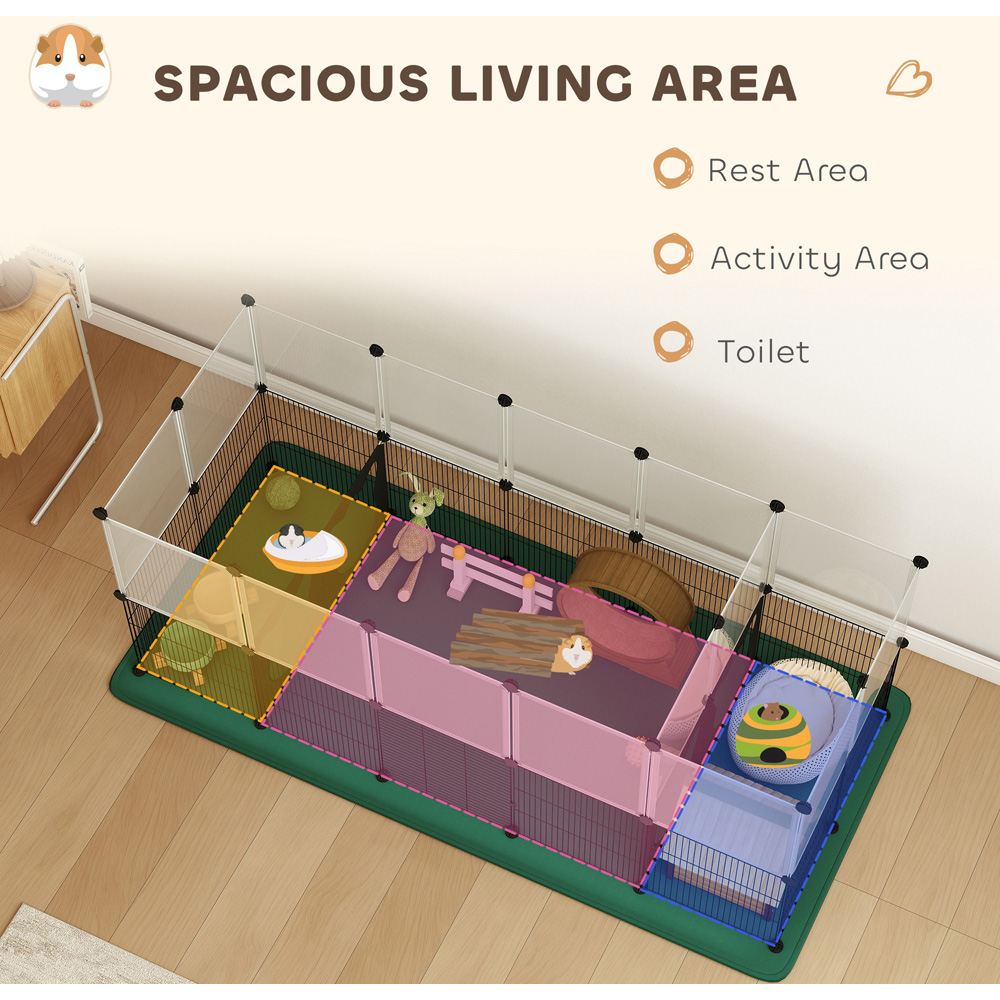 PawHut 34 Panel Pet Playpen with Waterproof Mat Image 6