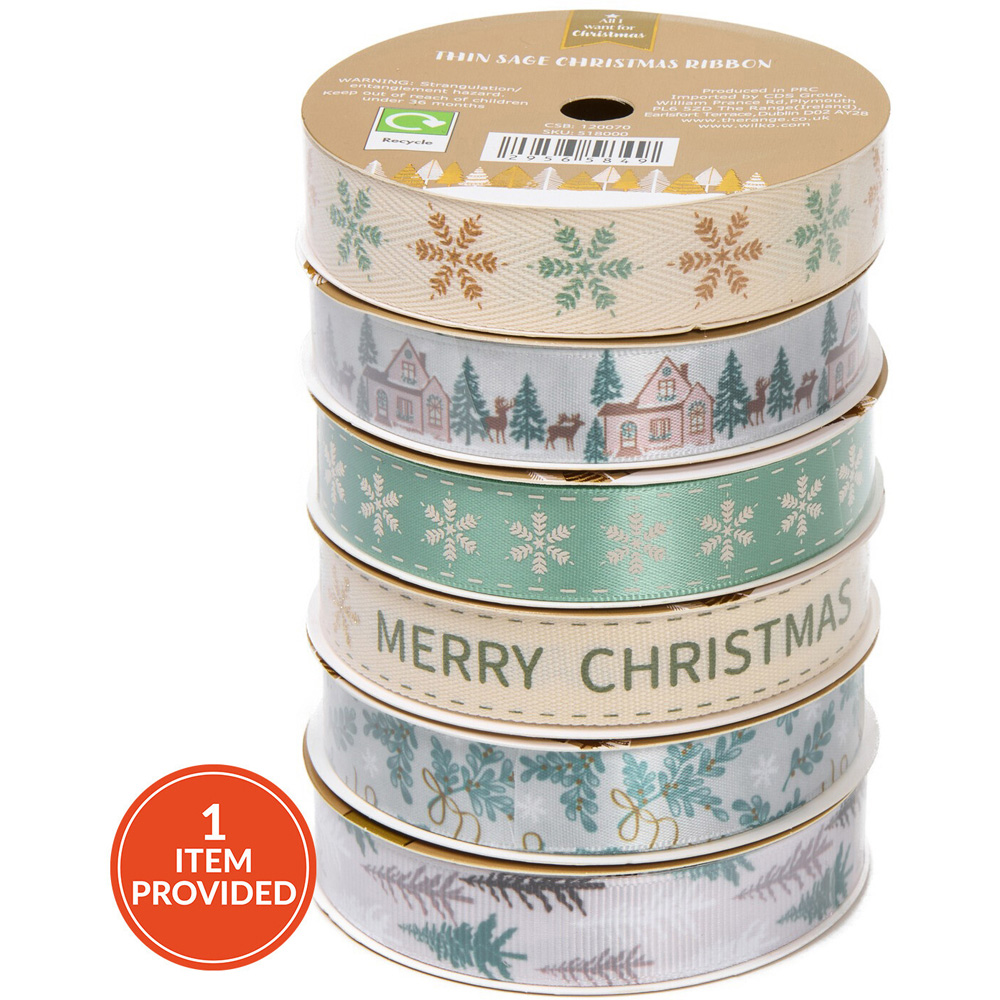 Thin Sage Ribbon Image 1