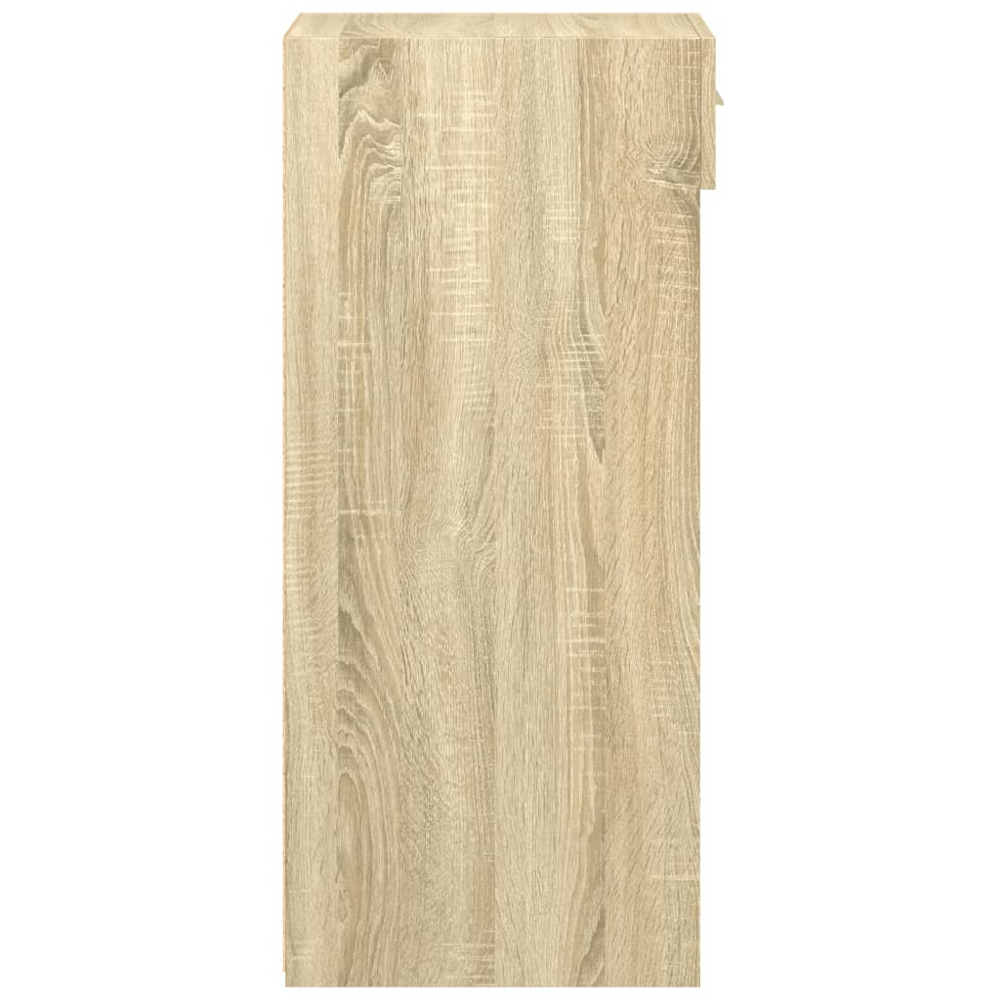 vidaXL Single Drawer 3 Shelf Sonoma Oak Slim Sideboard Image 5