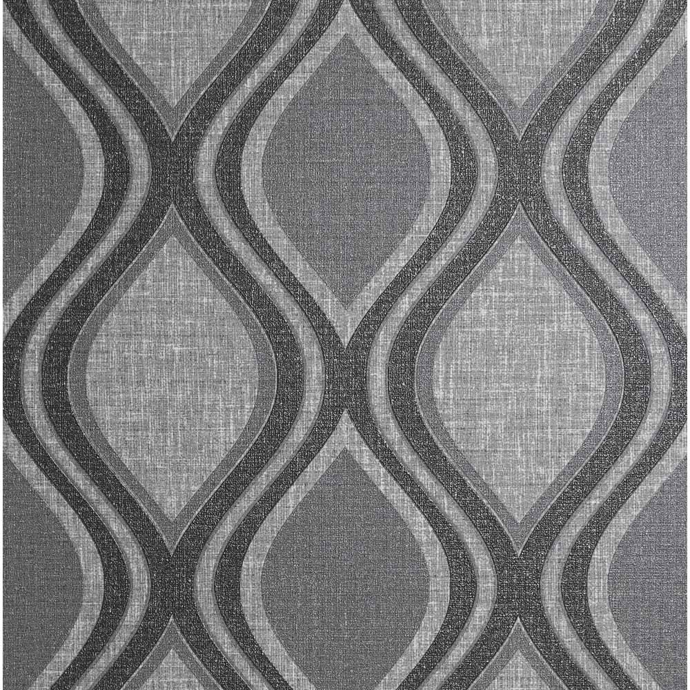 Arthouse Curve Charcoal Wallpaper Image 1