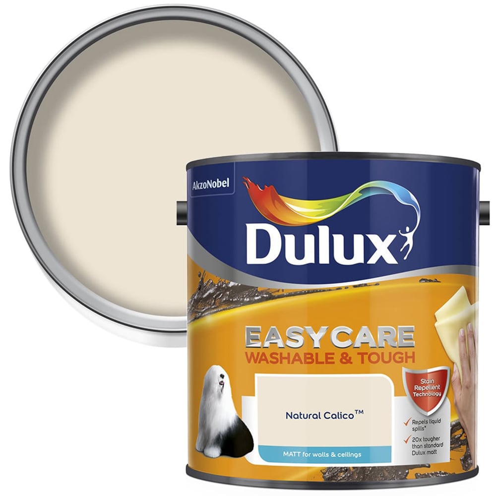 Dulux Easycare  Washable & Tough Natural Calico Matt Emulsion Paint 2.5L Image 1
