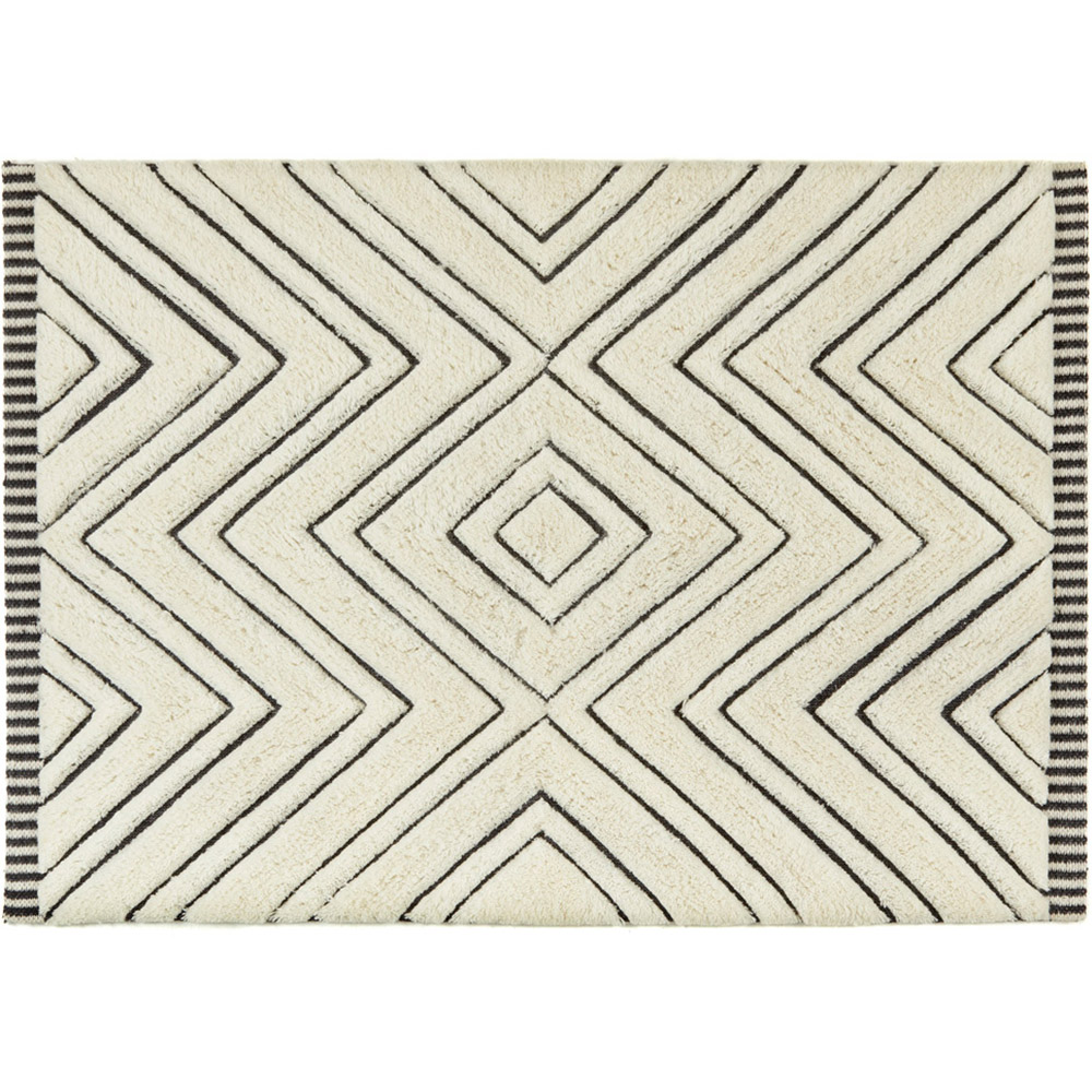 Origins Berber Mono Cream and Black Rug 160 x 230cm Image 1
