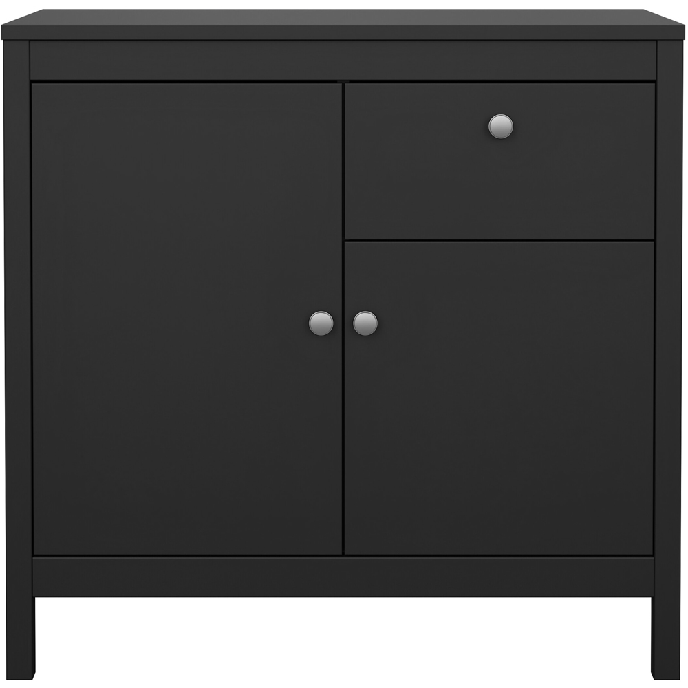 Florence Madrid 2 Doors Single Drawer Matt Black Sideboard Image 3