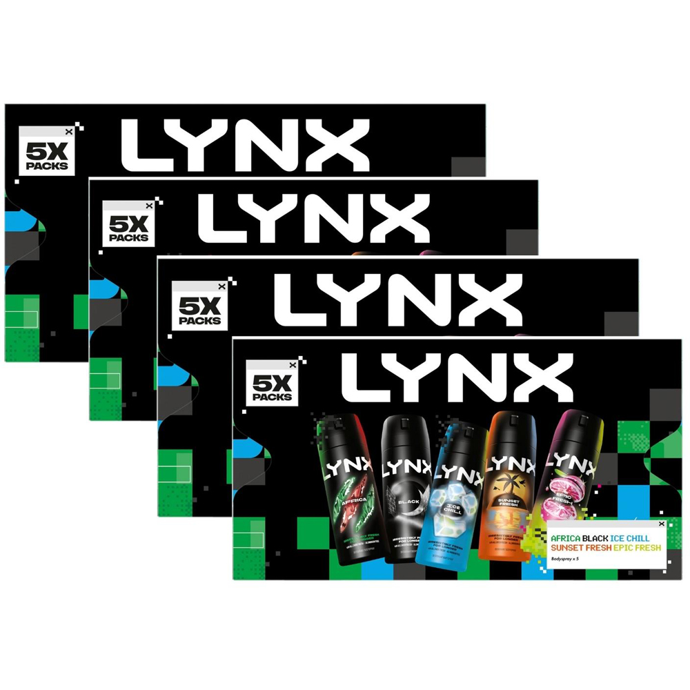 Lynx Fragrance Edition Men's Deodorant Gift Set 5 Piece 4 Pack Image 1