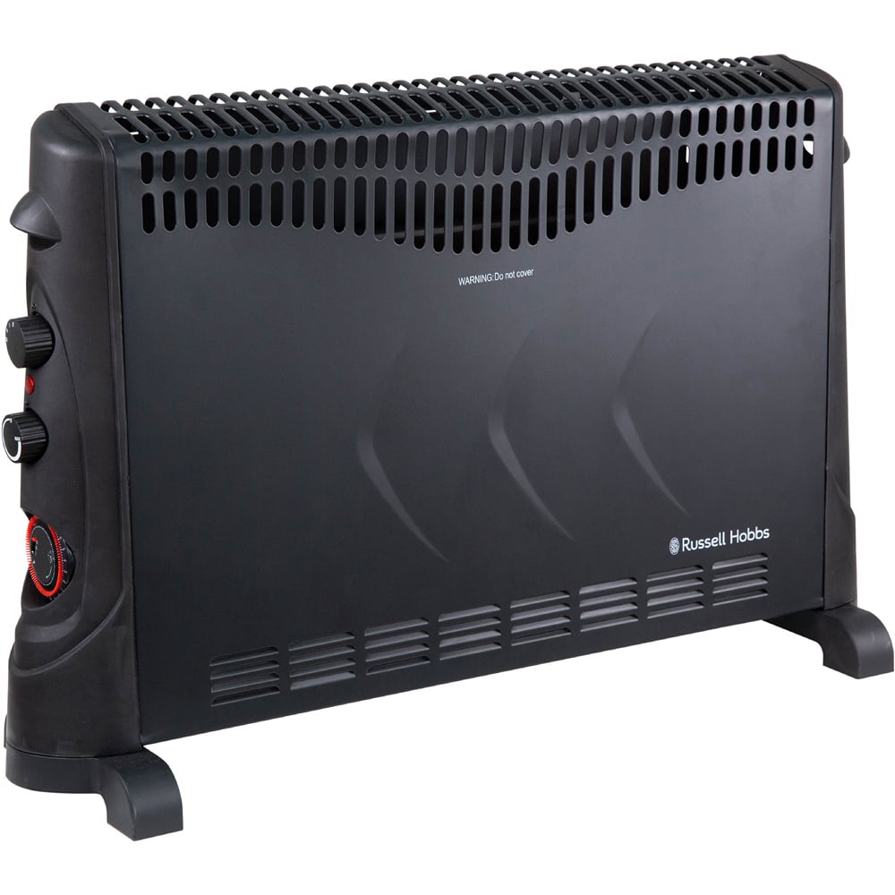 Russell Hobbs Black Convection Heater with Timer 2000W Image 1