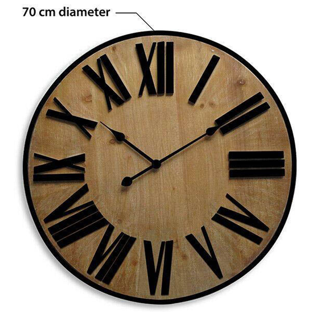 Walplus Timber Wall Clock 70cm Image 4