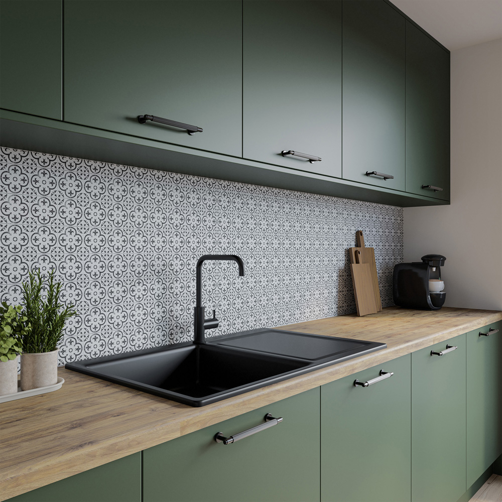 Alloy Florence Tile Kitchen Splashback 2440 x 750 x 4mm Image 1