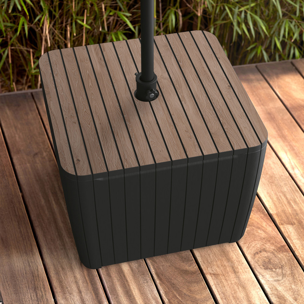 Keter Luzon 3-in-1 Graphite Parasol Table Image 2