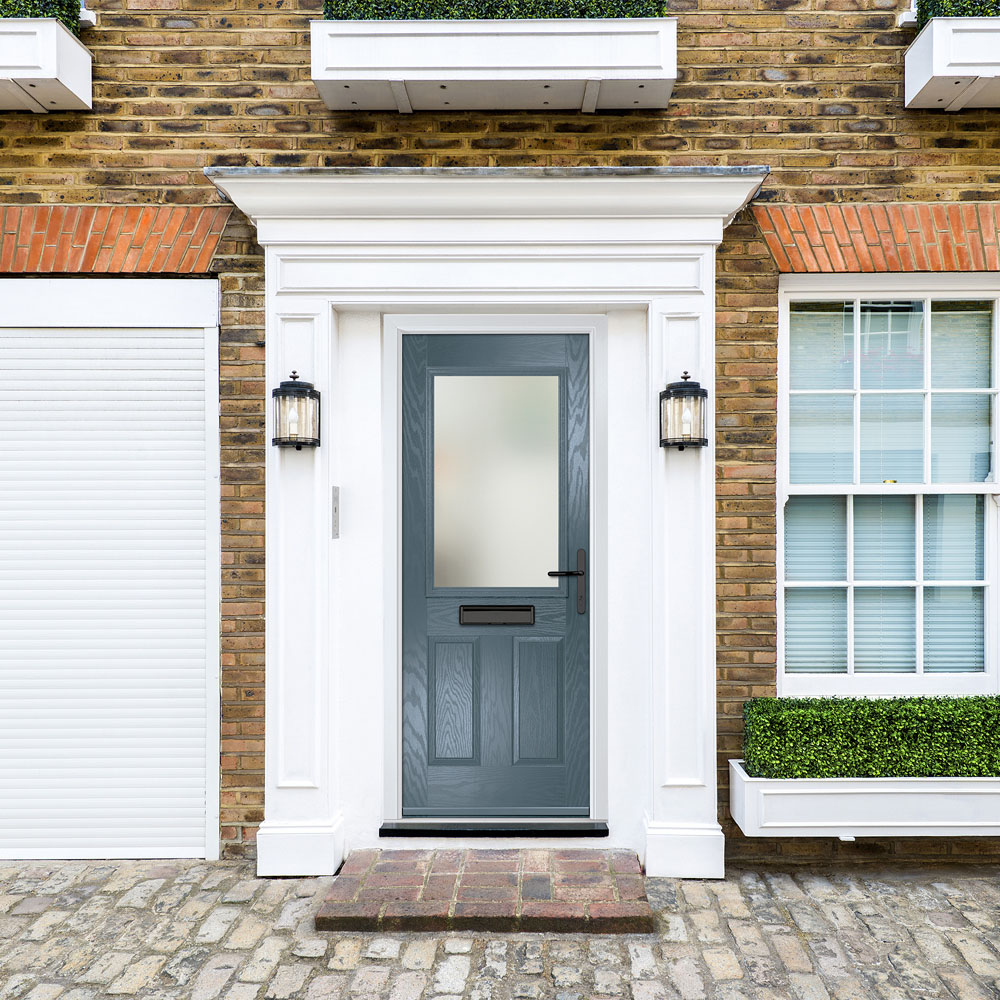Crystal-Direct Lytham Slate Grey GRP Stipolytte Glass Left Hand Open Front Door 2090 x 890mm Image 2