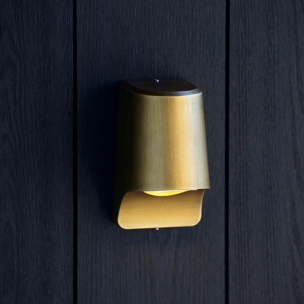 Merano Verona Brushed Gold Frosted Glass Outdoor Wall Lamp Image 7