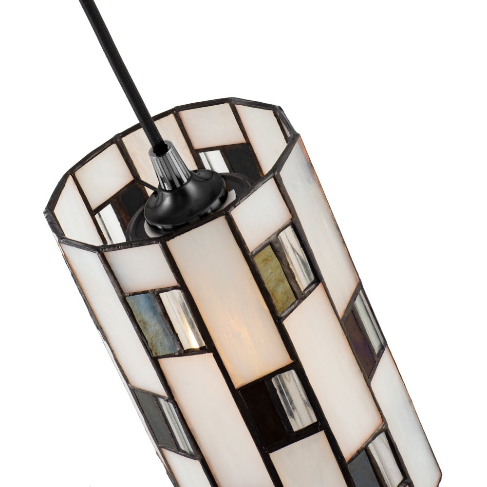 Happy Homewares Opal White Tiffany Glass Pendant Shade Image 5