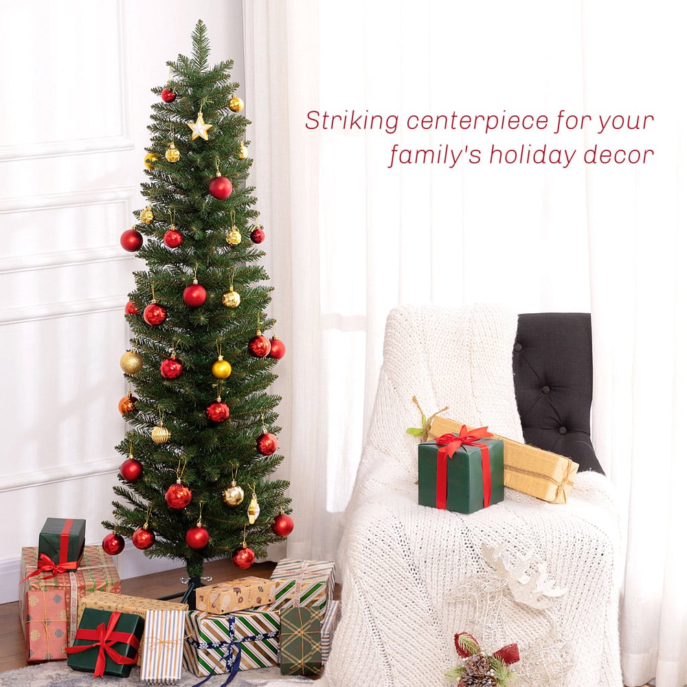 Everglow Pencil Artificial Christmas Tree with Branches 5ft Image 4