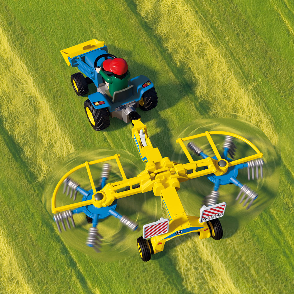 Playmobil Small Tractor with Hay Swather Play Set 84 Piece Image 5