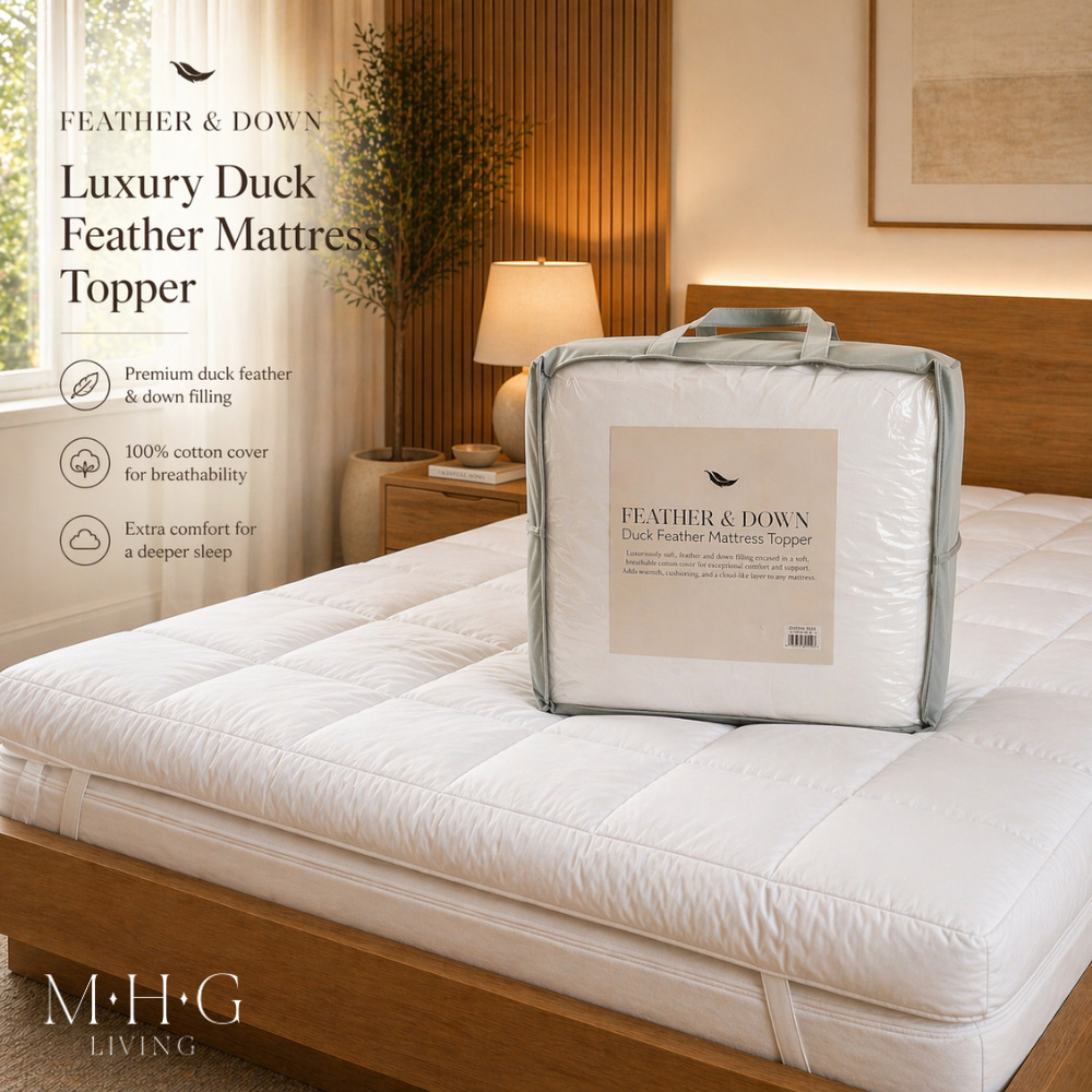 MHG Living Double Duck Feather Mattress Topper Image 3