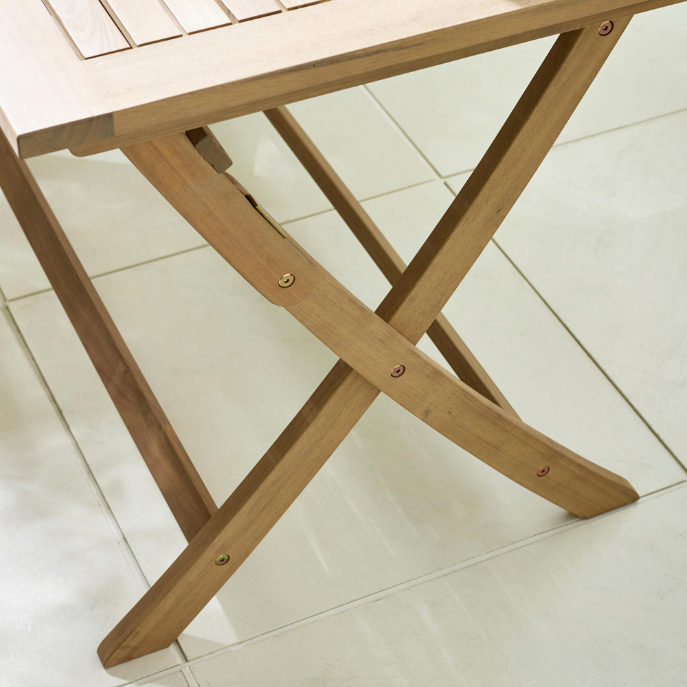 Furniturebox Essen and Metz 4 Seater Wood and Wicker Dining Set Image 3