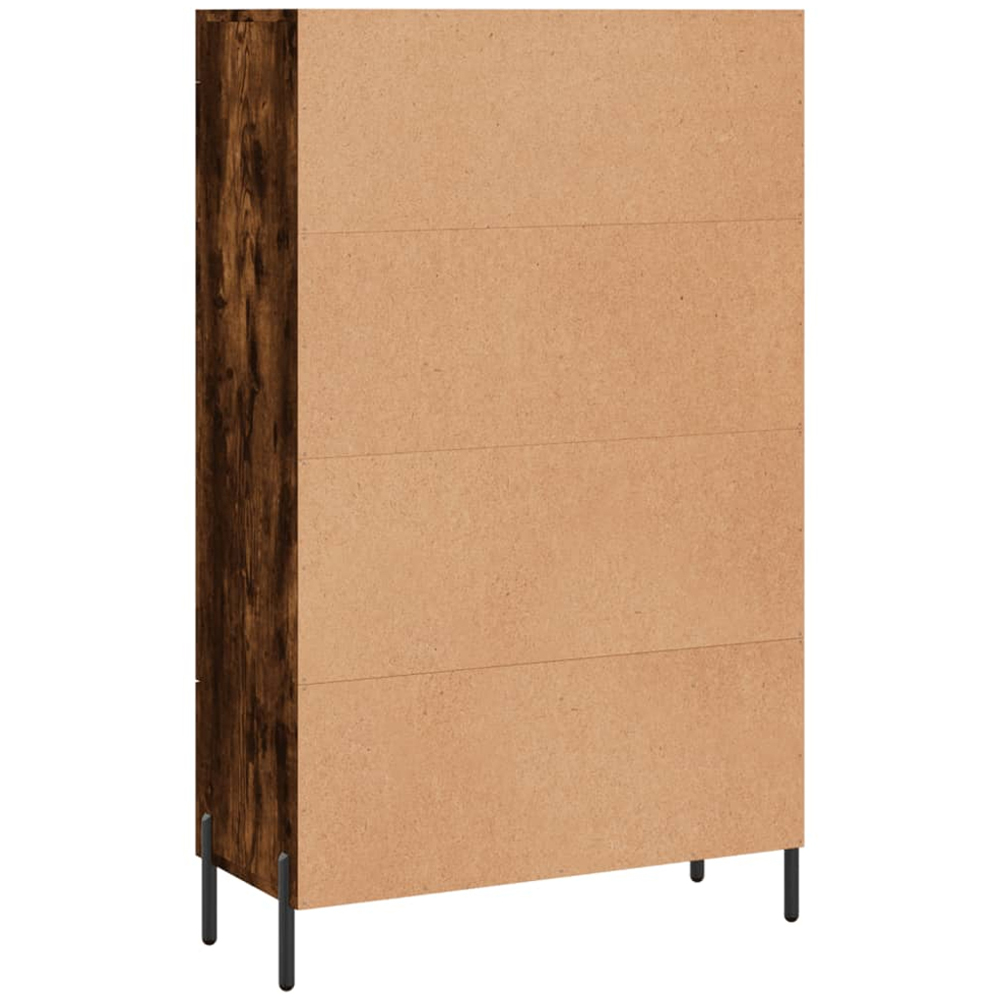 vidaXL 2 Door Single Drawer Smoked Oak Highboard Image 8