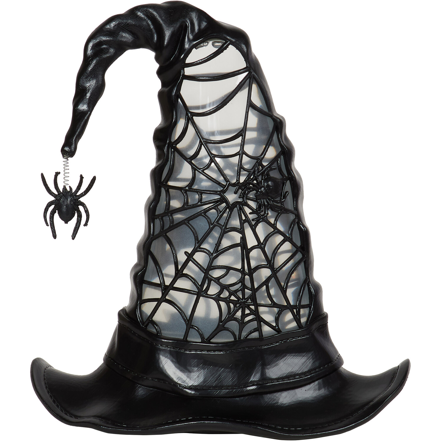LED Spinning Witch's Hat Decoration - Black Image 3