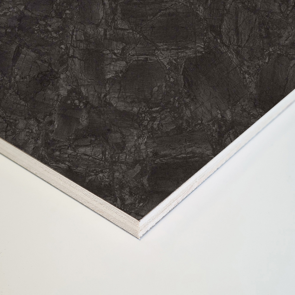 Wetwall Mermaid 2420 x 900mm Nero Marble Concrete Plywood Shower Wall Panel Image 3