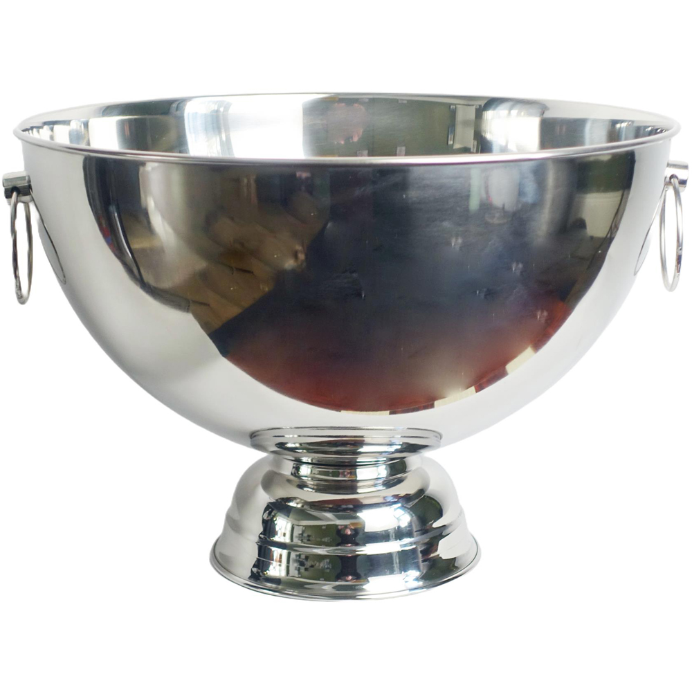 Leaf Silver Champagne Bowl Metal 29cm Image 2