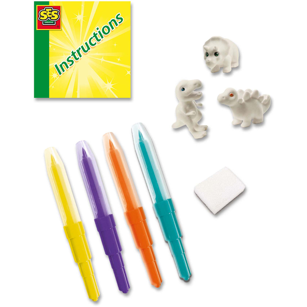 SES Creative Dinosaur Blow Airbrush Pens Craft Set Image 2