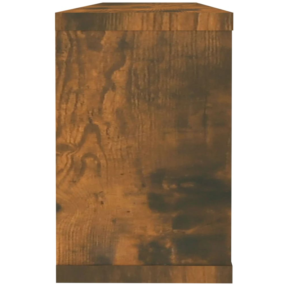 vidaXL 60 x 15 x 23cm Set of 6 Smoked Oak Cube Wall Shelf Image 5