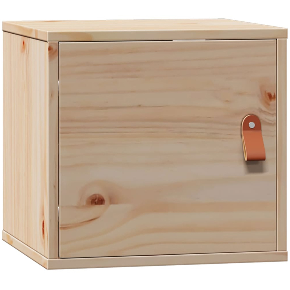 vidaXL Single Door Brown Solid Pine Wood Wall Cabinet Image 2