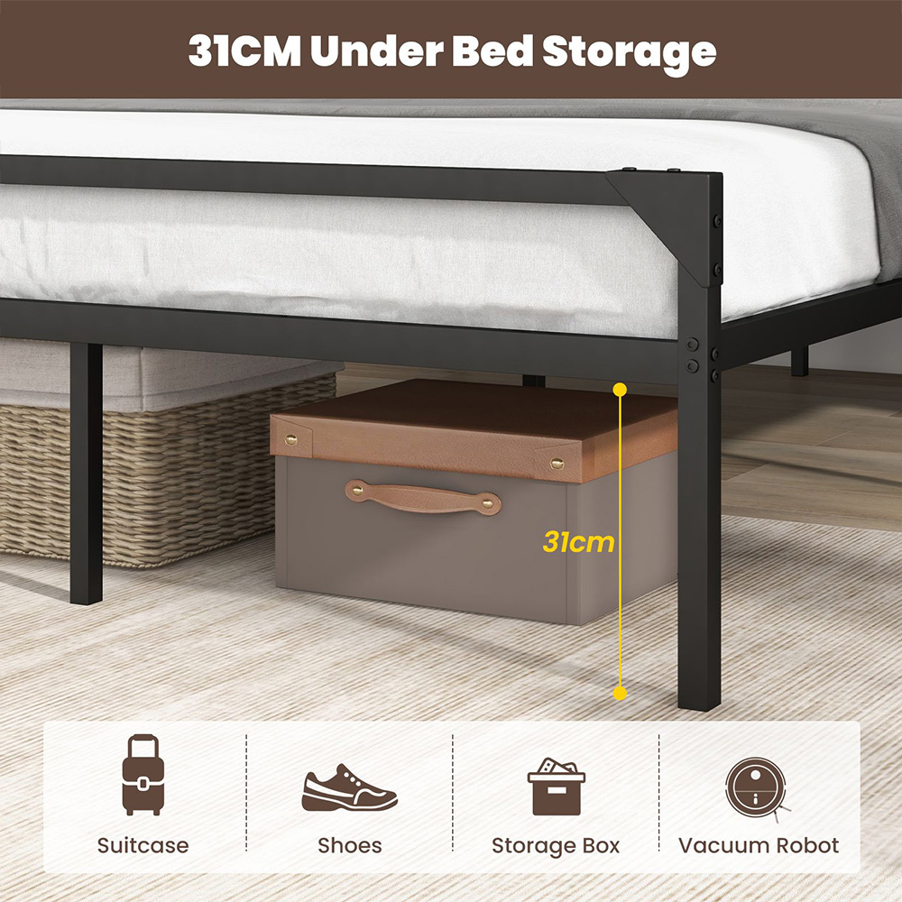 Costway King Metal Platform Bed Frame with 9 Support Legs Image 8