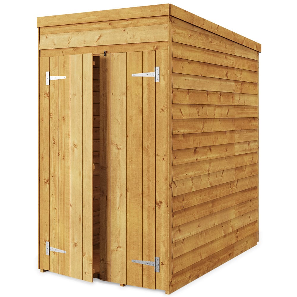 StoreMore 4 x 6ft Double Door Overlap Pent Shed Image 1