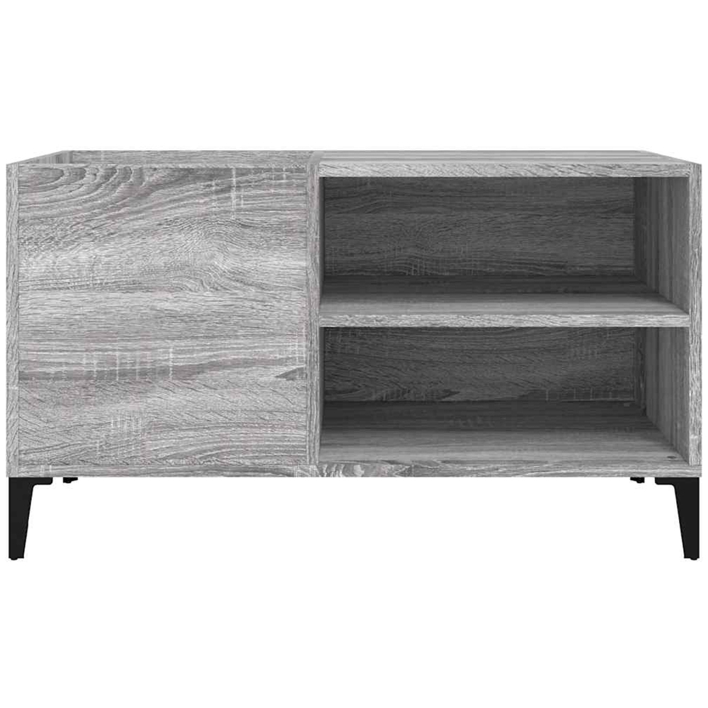 vidaXL 2 Shelf Grey Sonoma Record Cabinet Image 5