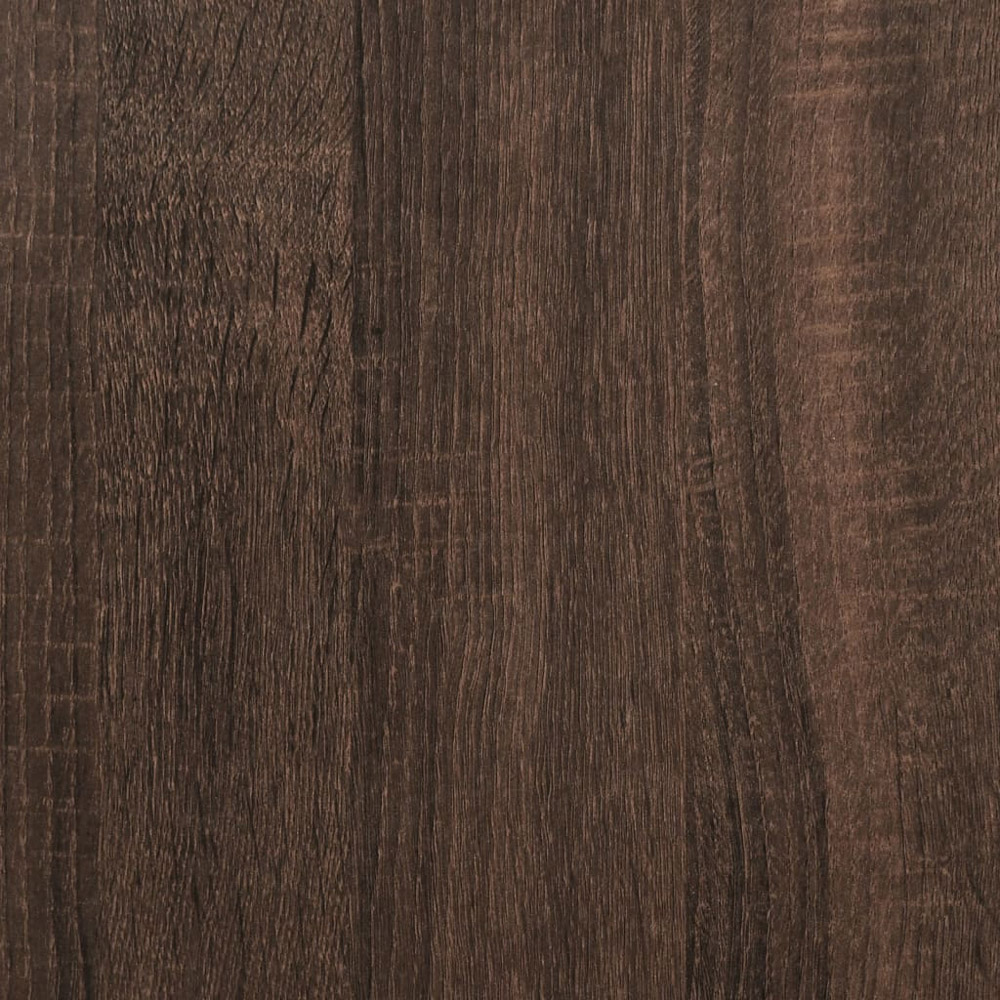 vidaXL 3 Shelf Brown Oak Wide Sideboard Image 8