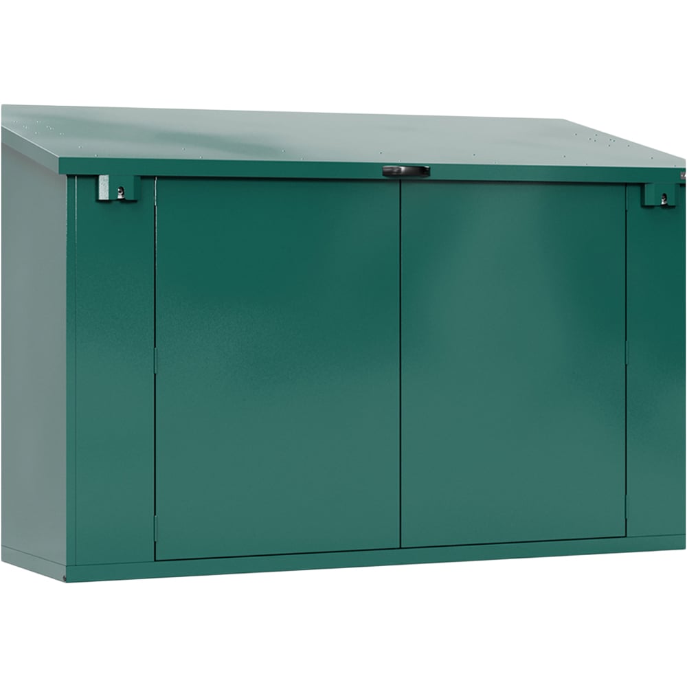 Asgard Access 7 x 4ft Double Door Green Bike Storage Shed Image 2