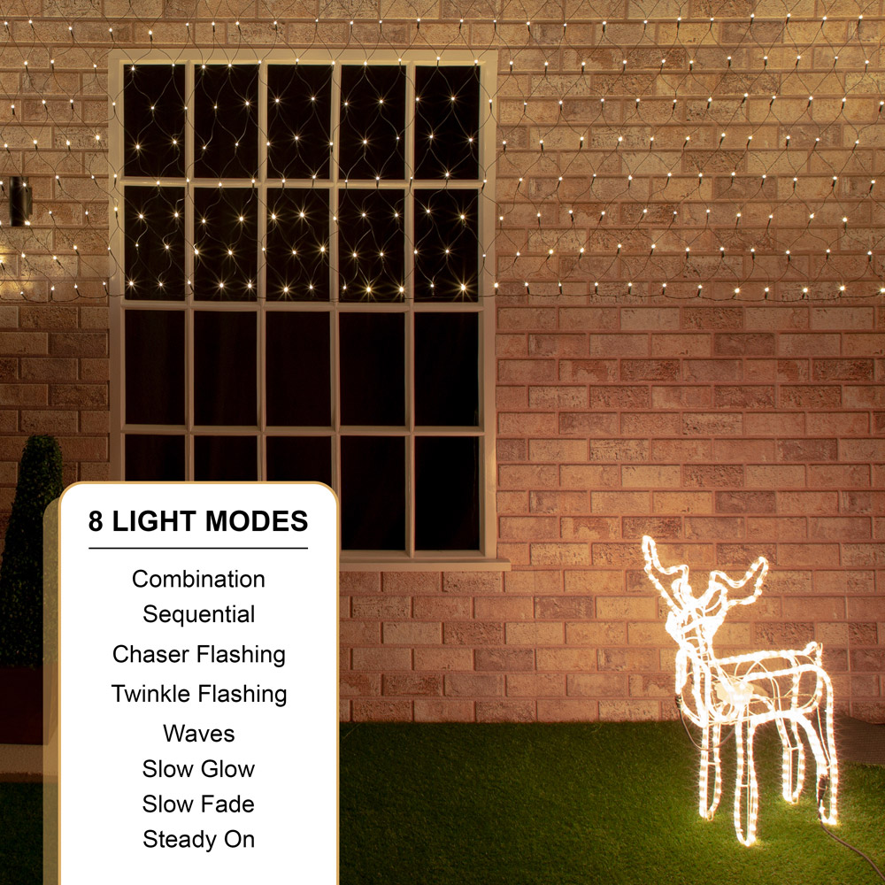The Christmas Workshop 360 Warm White LED Net String Light Image 6