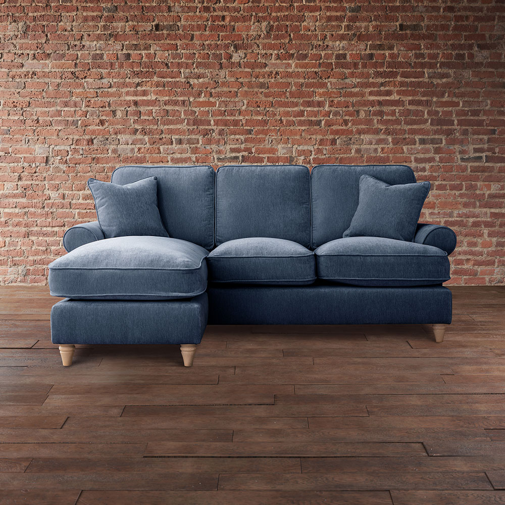The Victoria 3 Seater Navy Left Hand Chaise Sofa Image 3