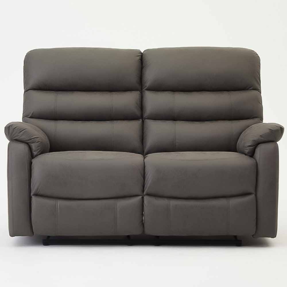 Home Detail Maxwell 2 Seater Grey Air Leather Manual Recliner Sofa Image 3