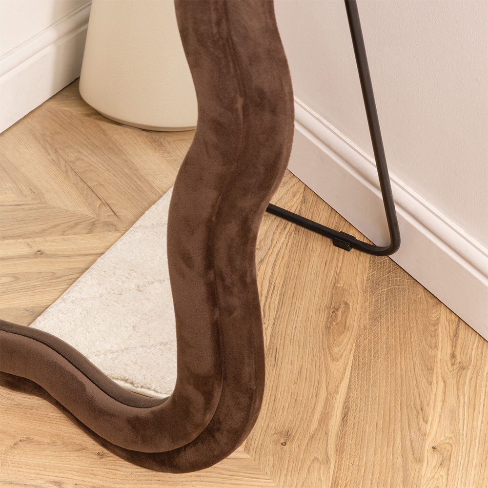 Plush Wavy Taupe Lean To Mirror Image 8