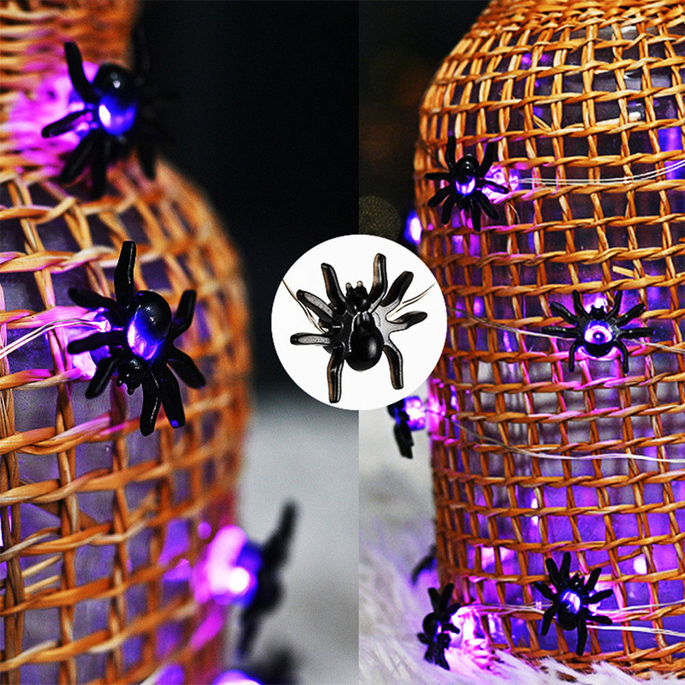 Lovii 50 Purple LED Spider Halloween String Light 5m Image 3