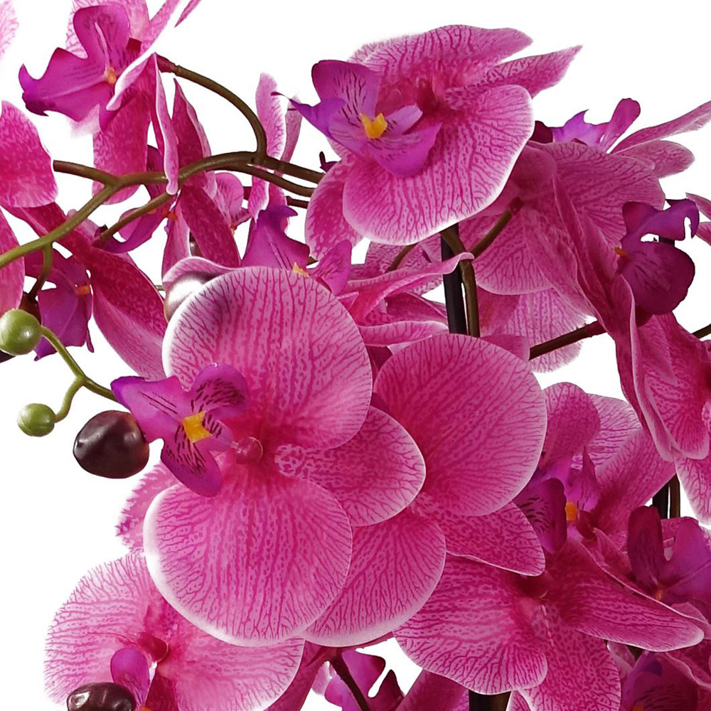 Botanik Purple Orchid Artificial Tree in Gold Ceramic Planter 60cm Image 2