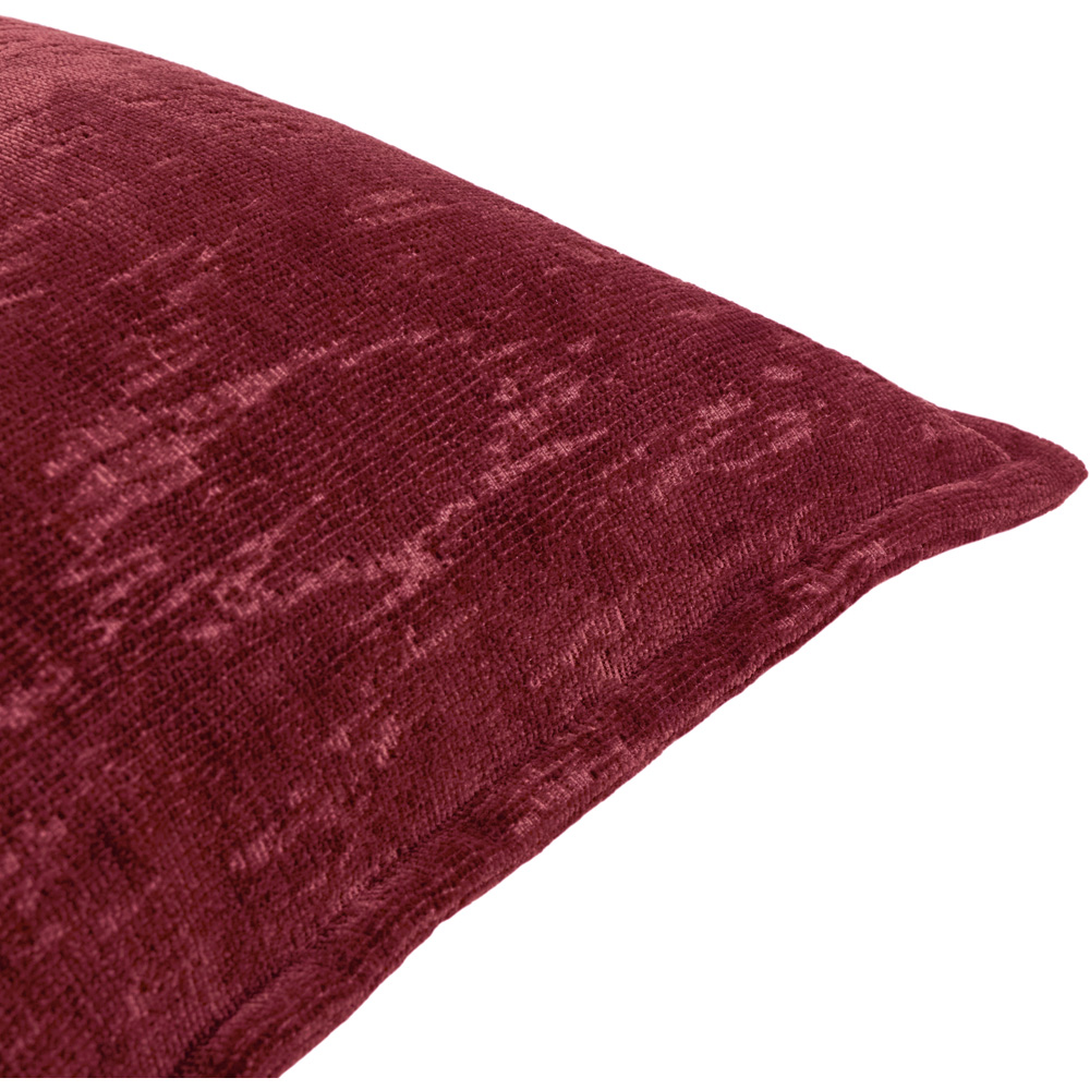 Paoletti Aurelio Jacquard Burgundy Chenille Cushion 45 x 45cm Image 3