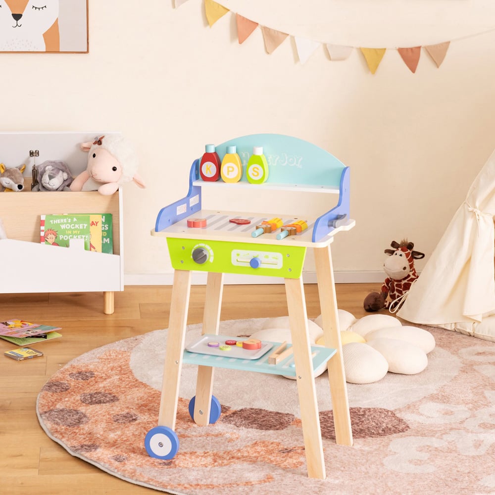 Costway Kids Pretend Barbecue Grill Play Set Image 2