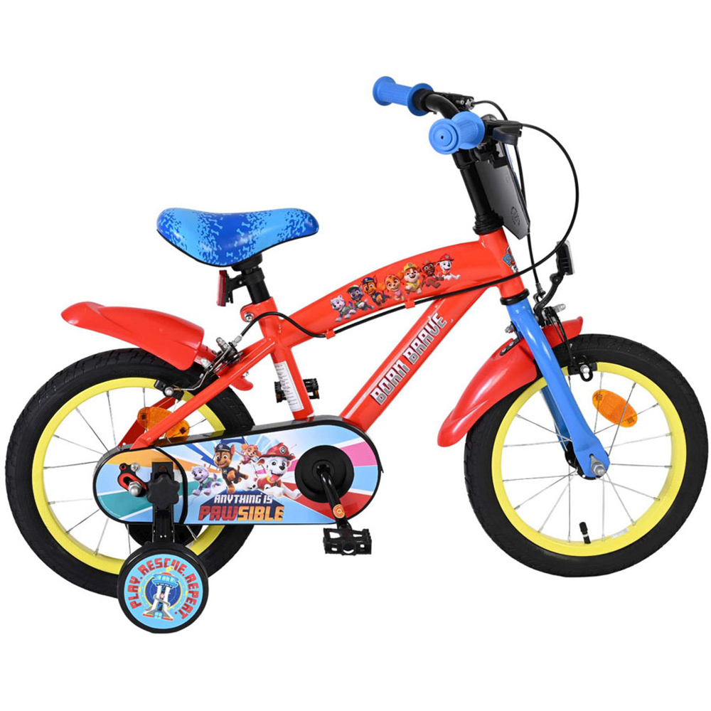 Volare Paw Patrol Kids Core 14 inch Multicolour Bike with Stabilisers Image 5