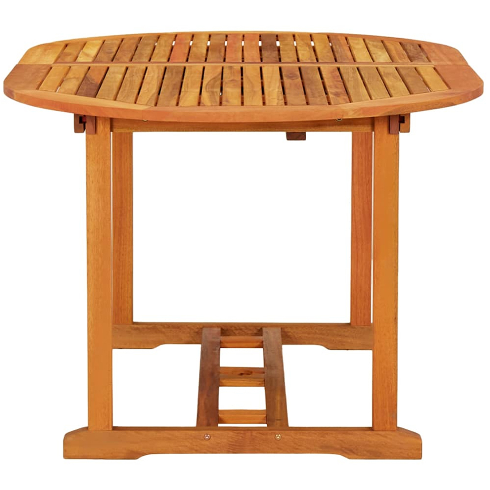 vidaXL 6 Seater Solid Eucalyptus Extendable Garden Table Reddish Brown Image 7