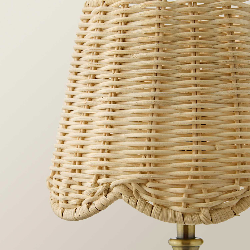 ValueLights Rita Extra Small Natural Rattan Tapered Easy Fit Lamp Shade Image 5
