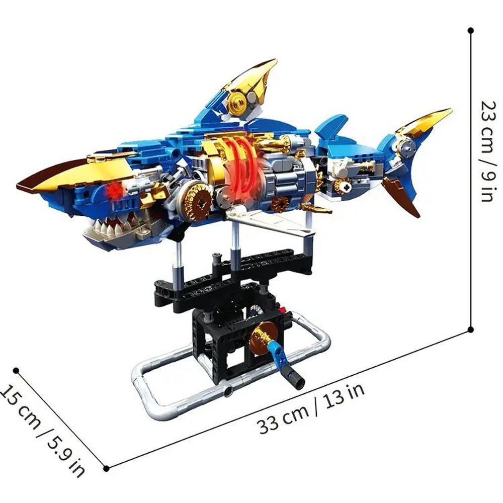 DYZI 687 Mechanical Shark Building Set Image 9