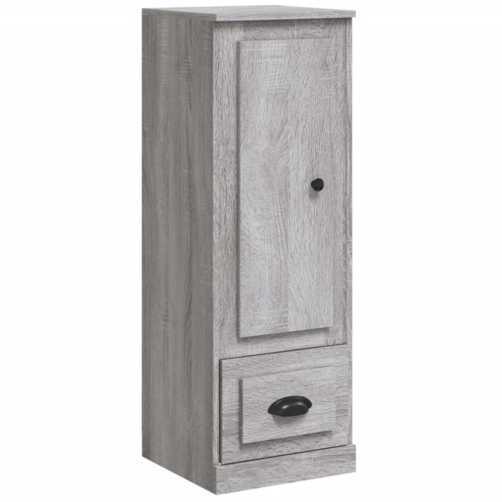 vidaXL Single Door Single Drawer Grey Sonoma Highboard Image 2