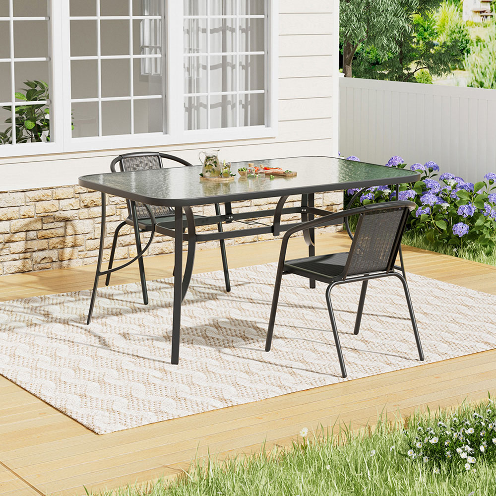 Living and Home Wicker 2 Seater Bistro Set Image 6