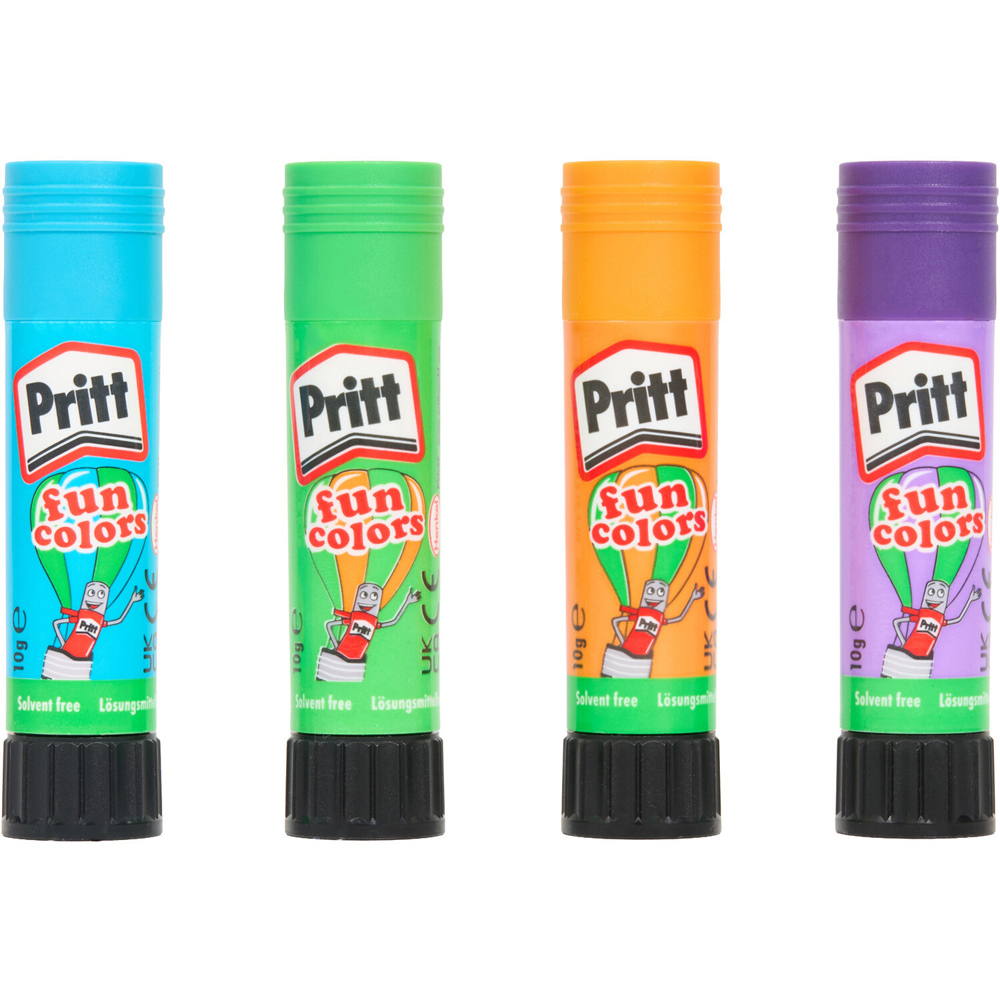 Pack of 4 Pritt Fun Colours Glue Sticks Image 3