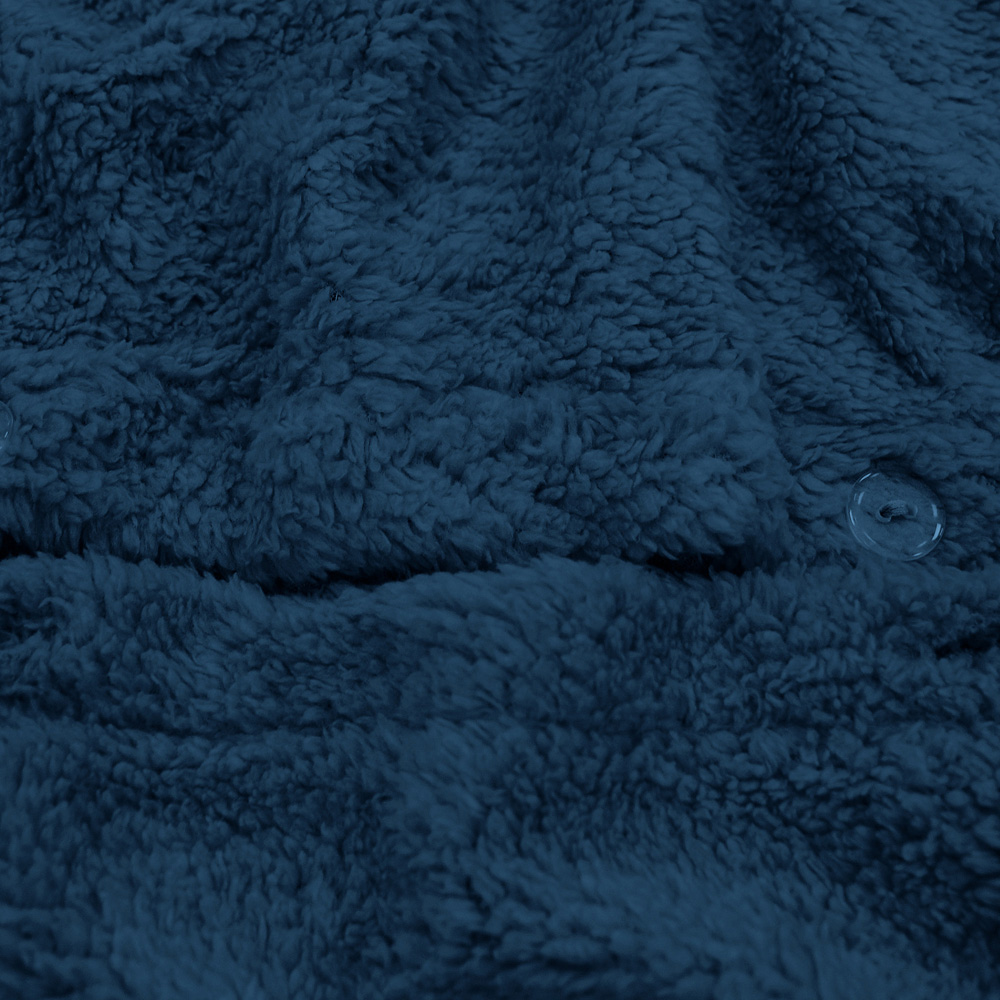 Velosso Single Navy Teddy Fleece Duvet Cover Set Image 3