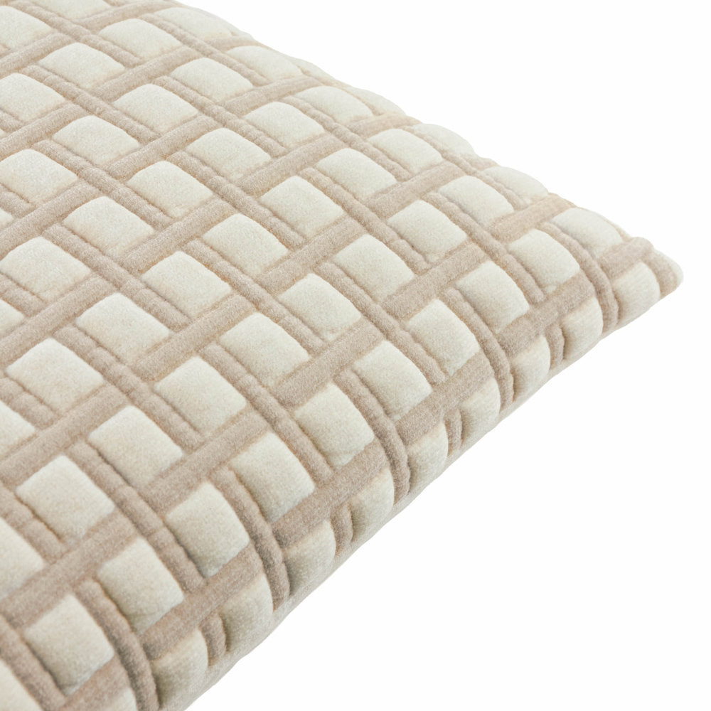 Furn Softie Natural Grid Quilted Reversible Cushion 40 x 60cm Image 3