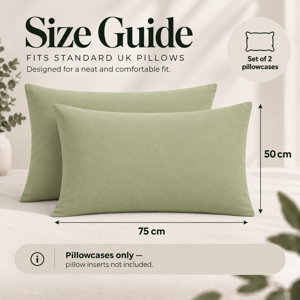 MHG Living Super King Size Sage 30cm Deep Pocket Fitted Sheet with 2 Pillowcase Image 9